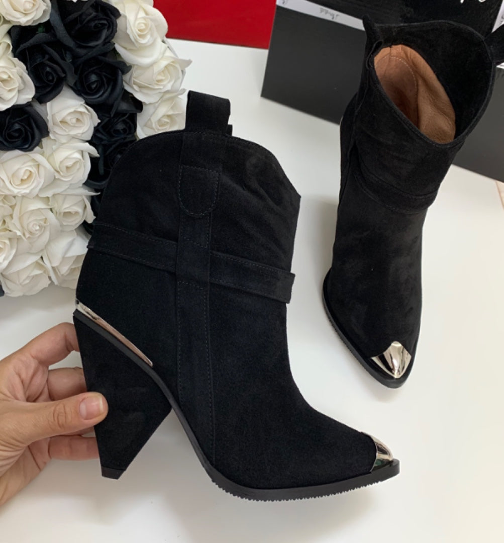Ciocate / Botine Dama Din Piele Naturala Karleen Mini Velvet