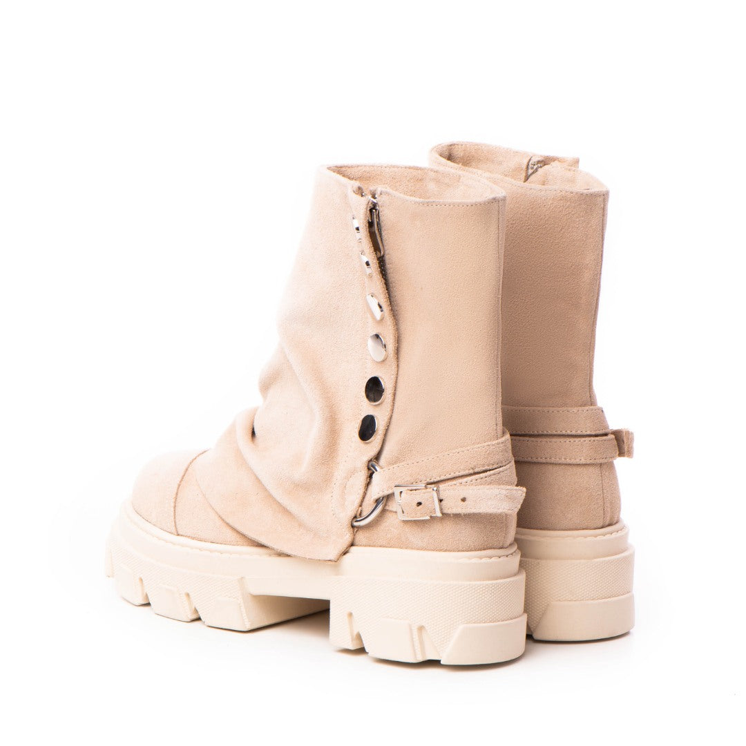 Bocanci Dama Supreme Sand din piele naturala
