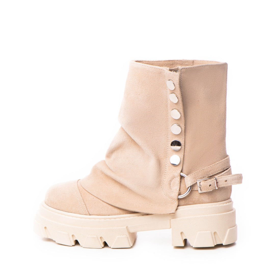 Bocanci Dama Supreme Sand din piele naturala