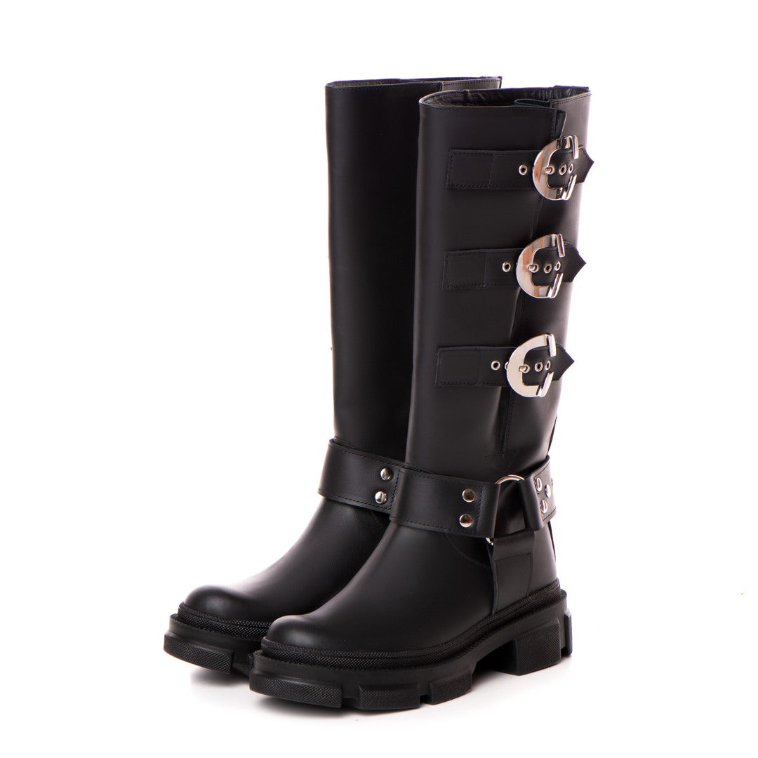 Bocanci Inalti Dama Ghadi din Piele