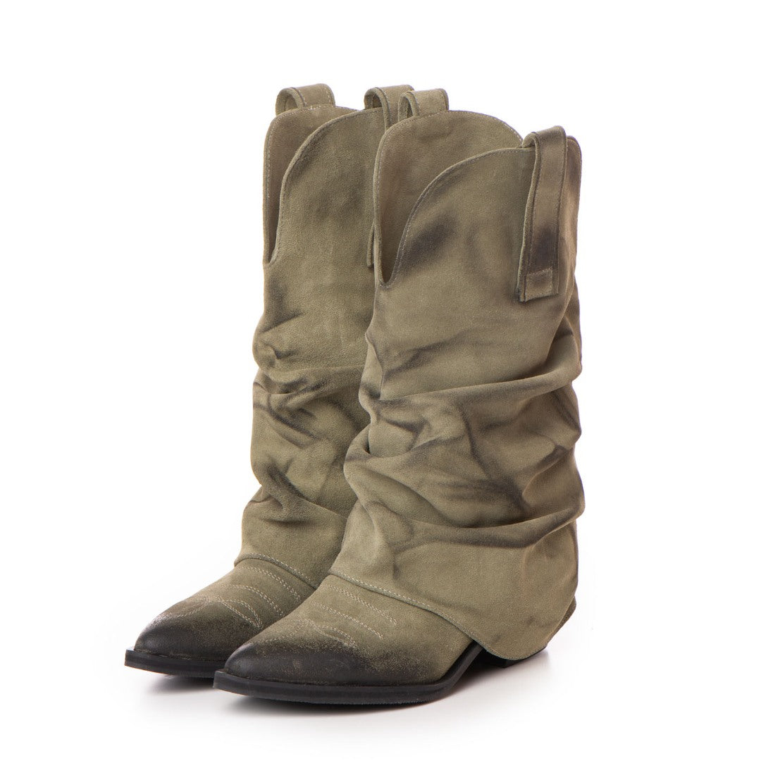 Ciocate piele intoarsa de dama Mini Myko Kaki