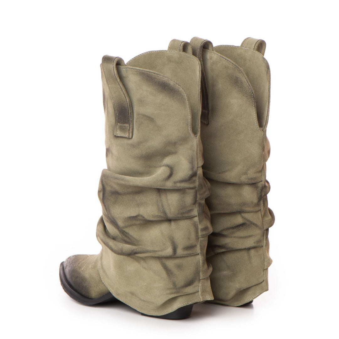 Ciocate piele intoarsa de dama Mini Myko Kaki