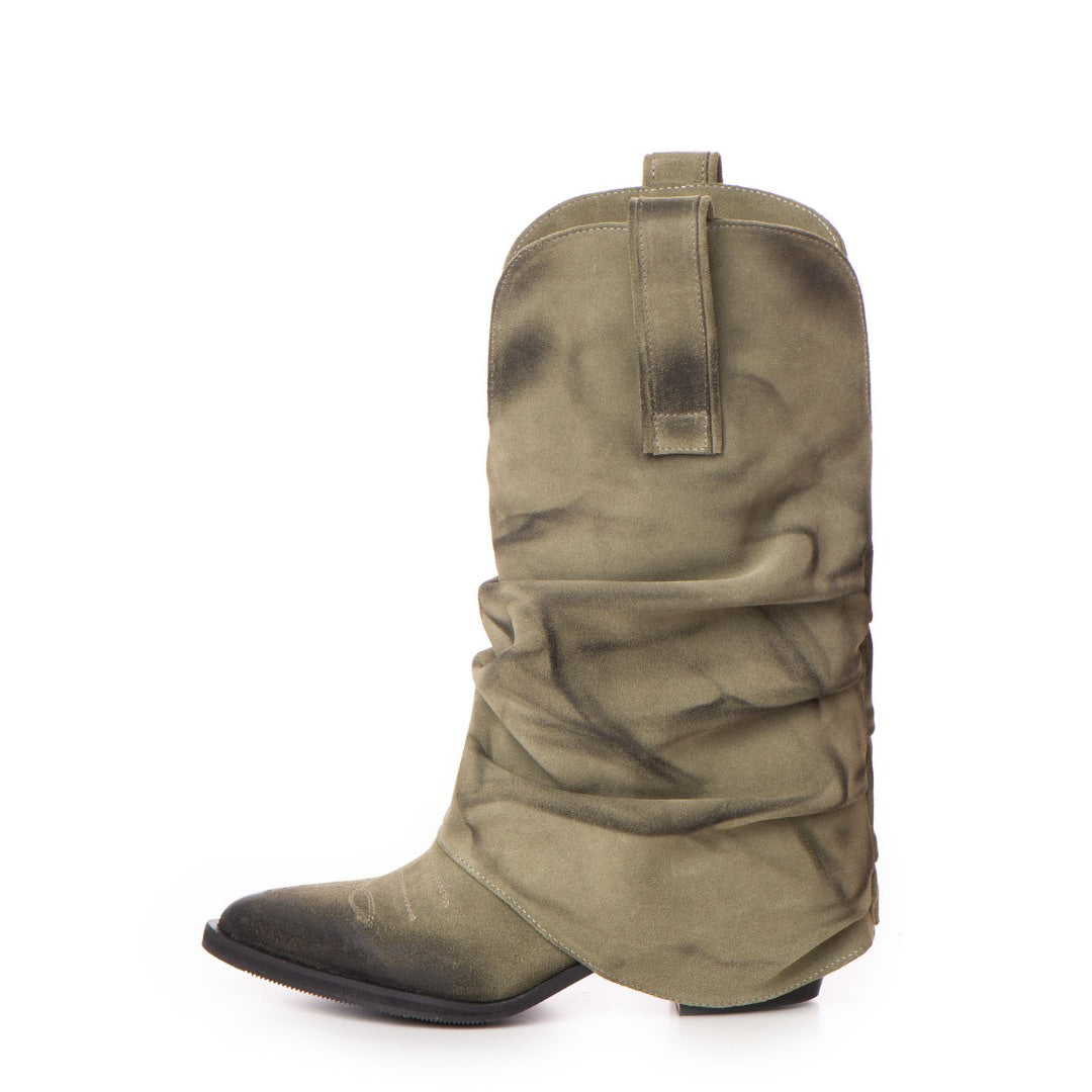 Ciocate piele intoarsa de dama Mini Myko Kaki