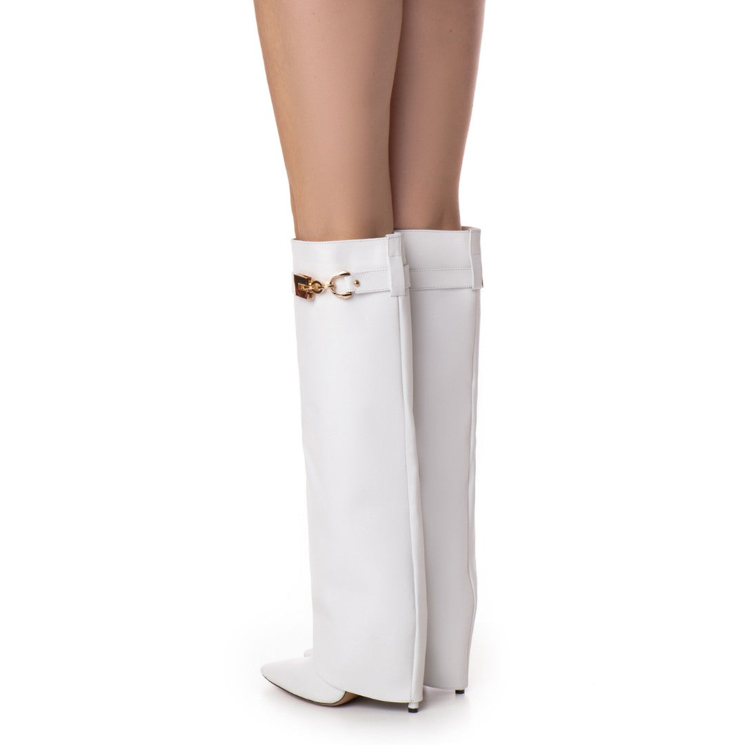 Cizme din Piele Karma White