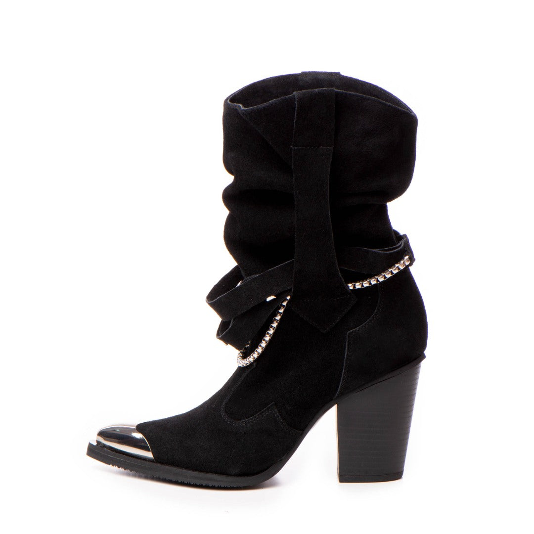 Ciocate / Botine Dama cu model fronsat Bellem Black 8