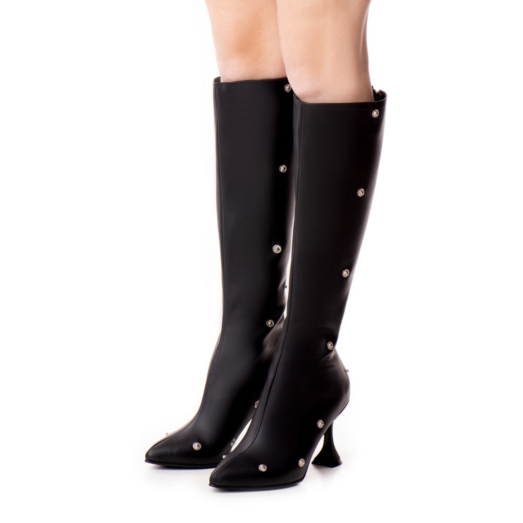 Cizme Annia Black din Piele Naturala