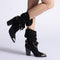 24h Ciocate / Botine Dama cu model fronsat Bellem Black 8