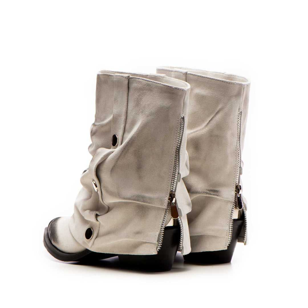 Ciocate piele intoarsa de dama Tillami White