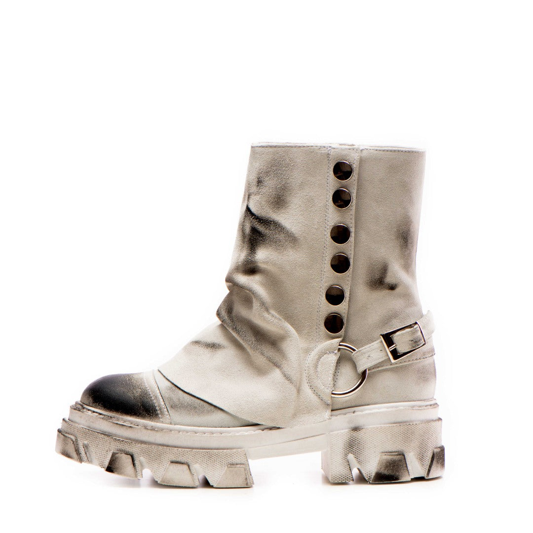 Bocanci Dama Supreme White din piele naturala