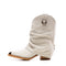 Ciocate din piele intoarsa cu fermoar metalic White Quinn