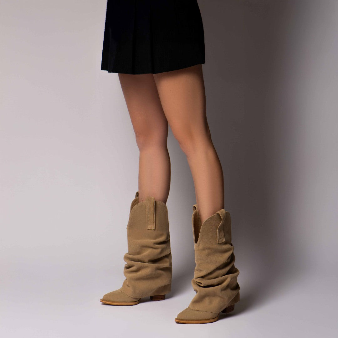Ciocate piele intoarsa de dama Mini Myko Sand
