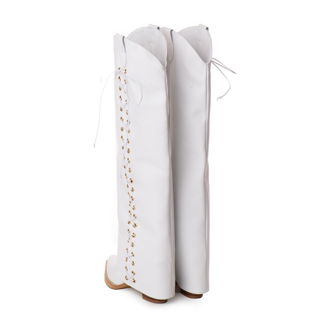 Ciocate piele naturala de dama Mahari White