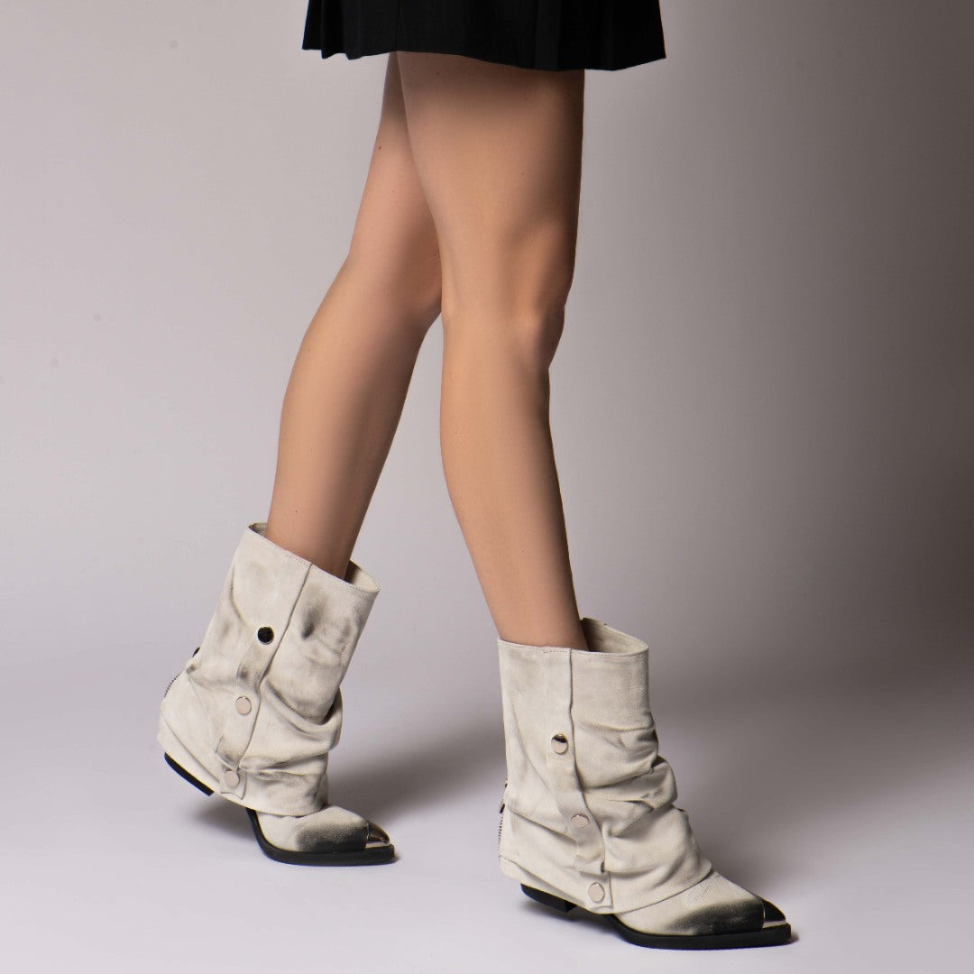 Ciocate piele intoarsa de dama Tillami White