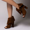 Botine dama Clare din piele naturala intoarsa