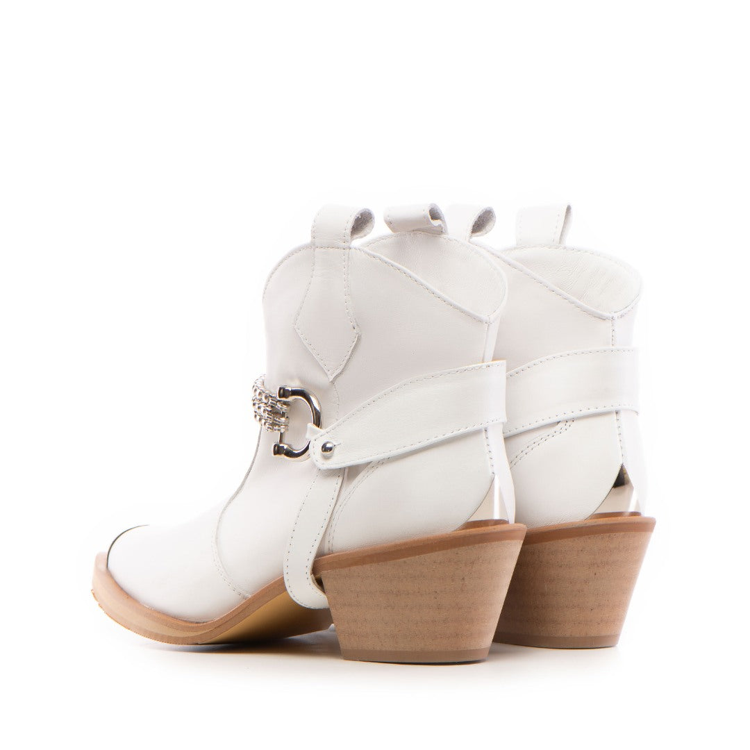 24h Ciocate / Botine Dama Din Piele Naturala Dama Amber White