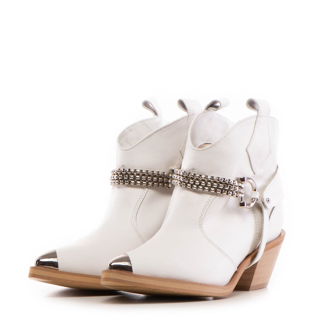 24h Ciocate / Botine Dama Din Piele Naturala Dama Amber White