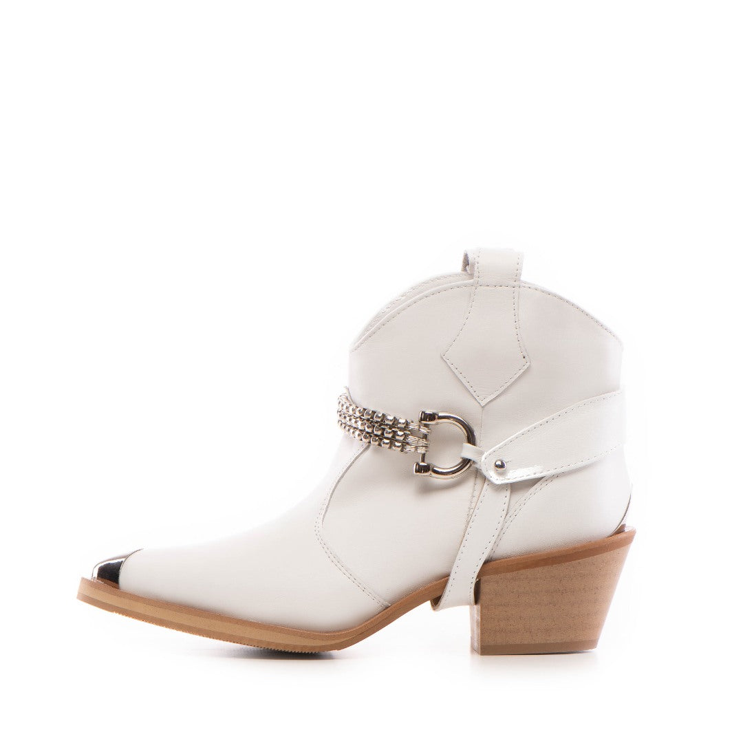 24h Ciocate / Botine Dama Din Piele Naturala Dama Amber White