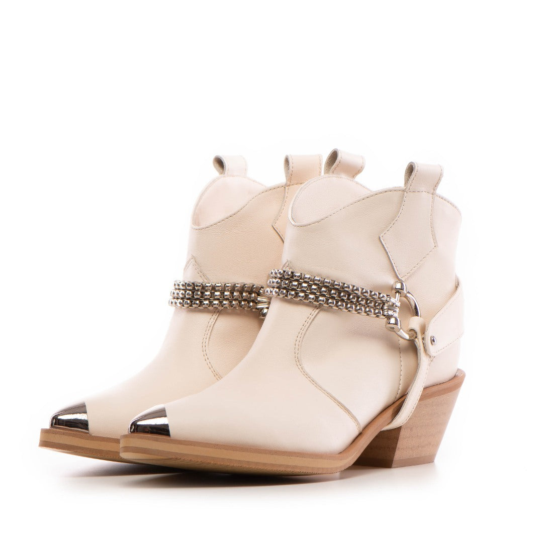 24h Ciocate / Botine Dama Din Piele Naturala Dama Amber Nude