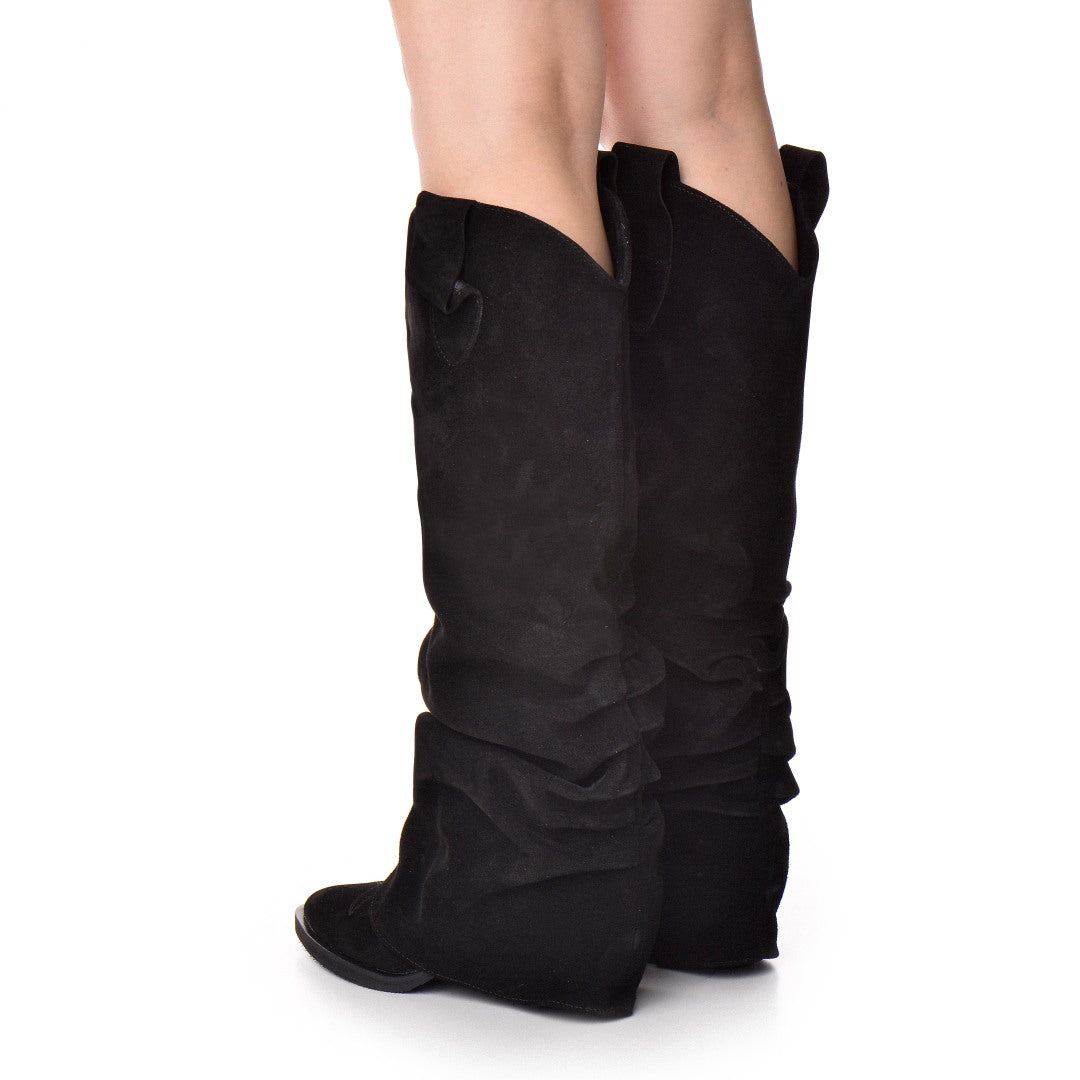Ciocate piele intoarsa de dama Myko Black Velvet