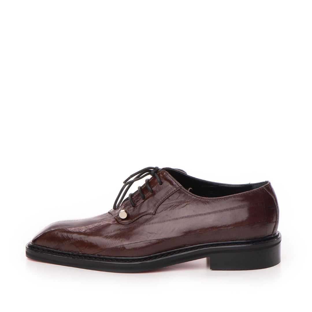 24h Pantofi de Ceremonie Piele Naturala Anghila Brown