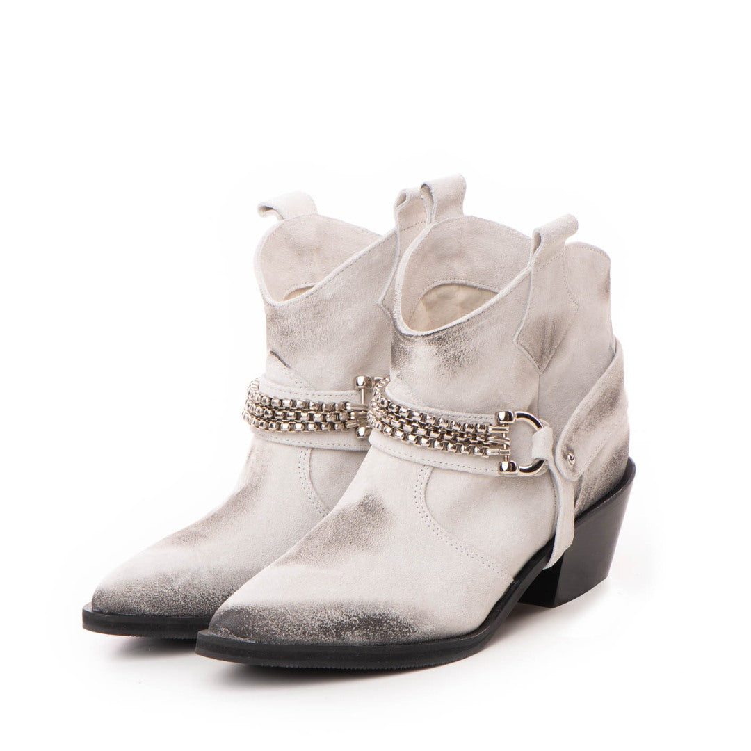 Ciocate / Botine Dama Din Piele Amber White Vintage