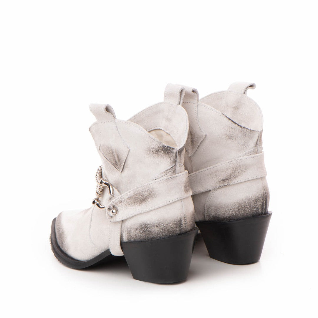 Ciocate / Botine Dama Din Piele Amber White Vintage