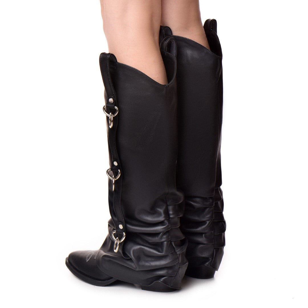 Ciocate piele naturala de dama Myko Black