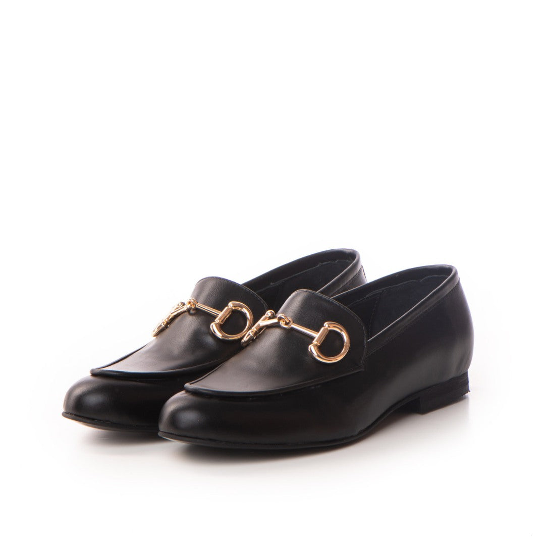 24h Pantofi Nami Black din piele naturala