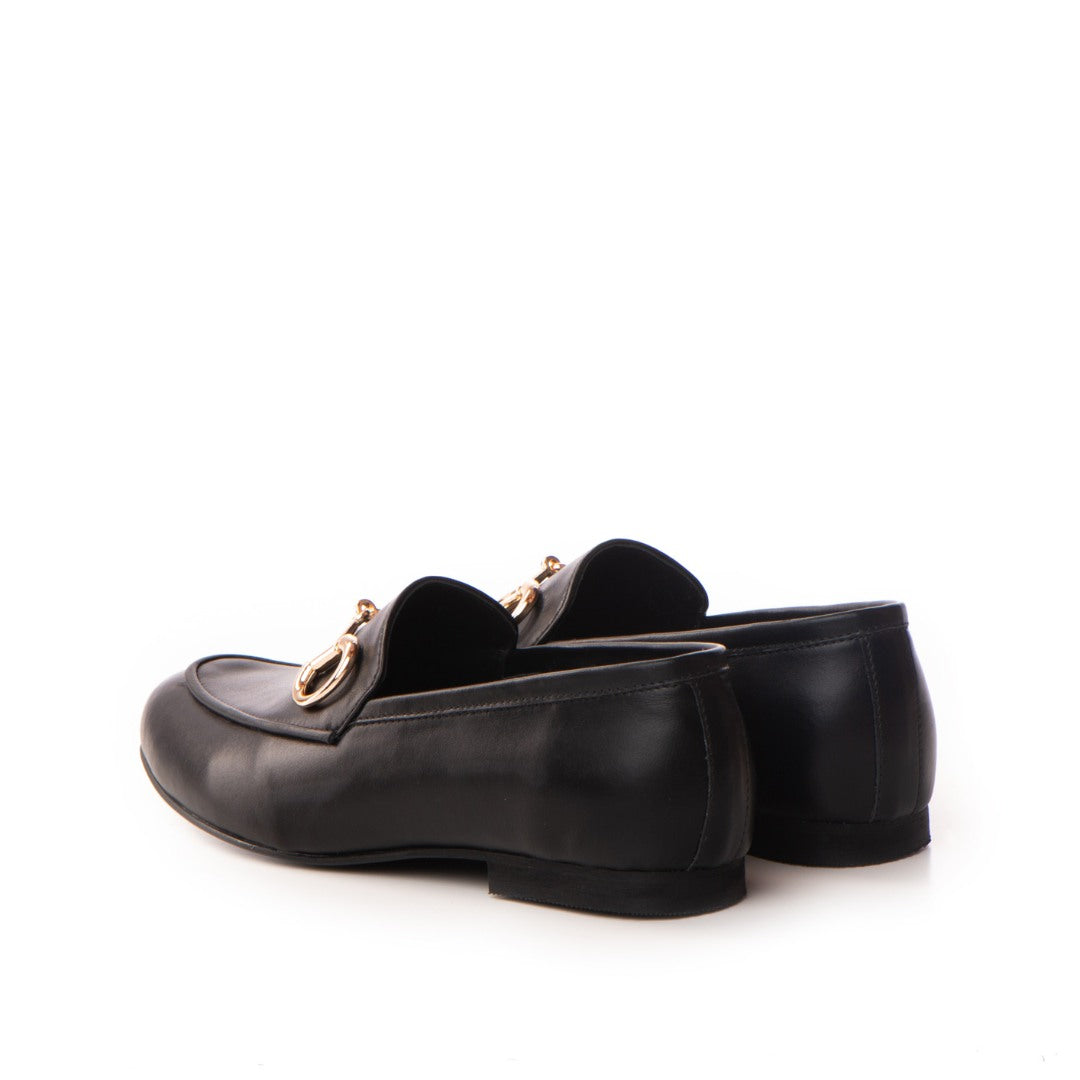 24h Pantofi Nami Black din piele naturala