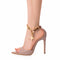 Nude sandals with Gold print 