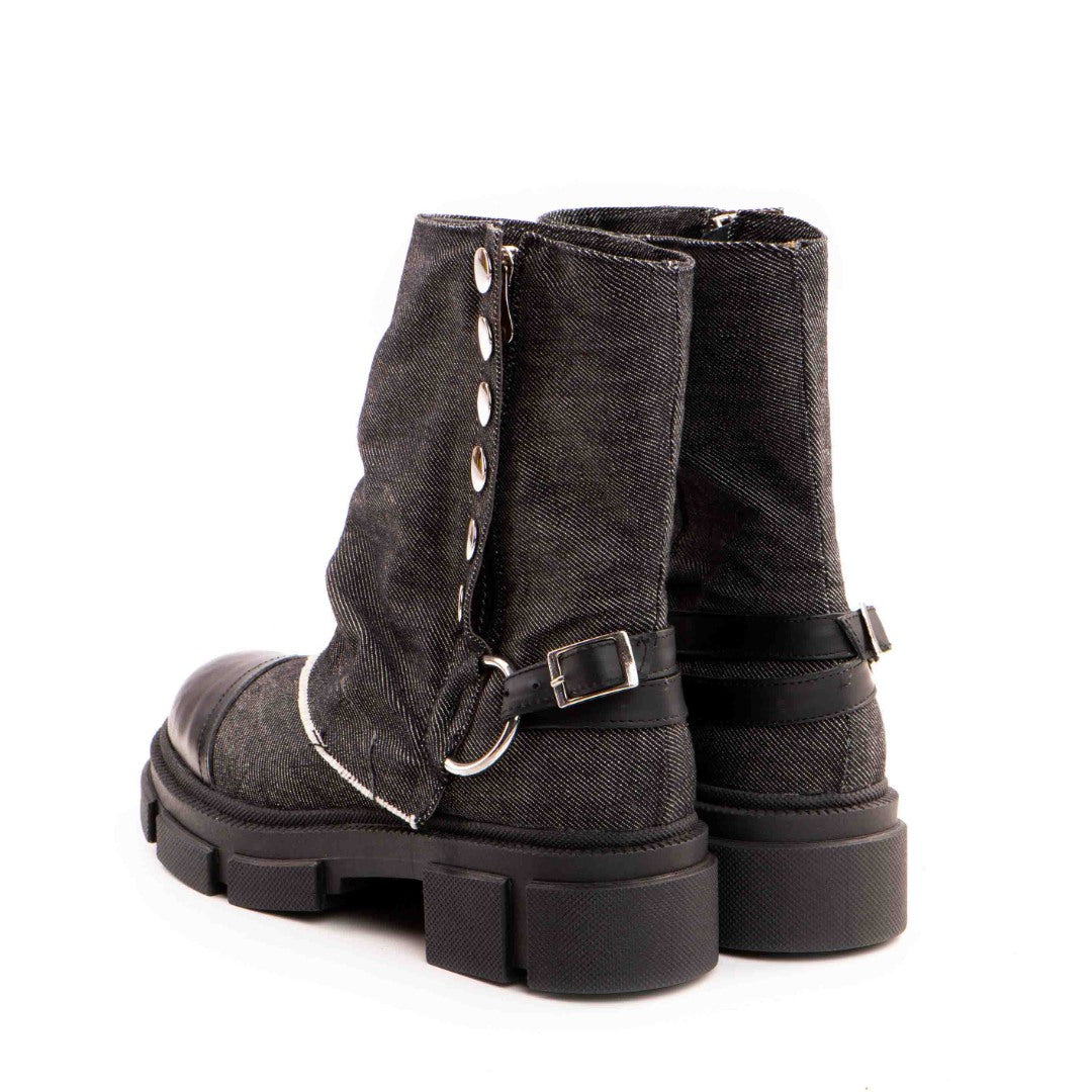 Bocanci Dama Supreme din material de Blug Black