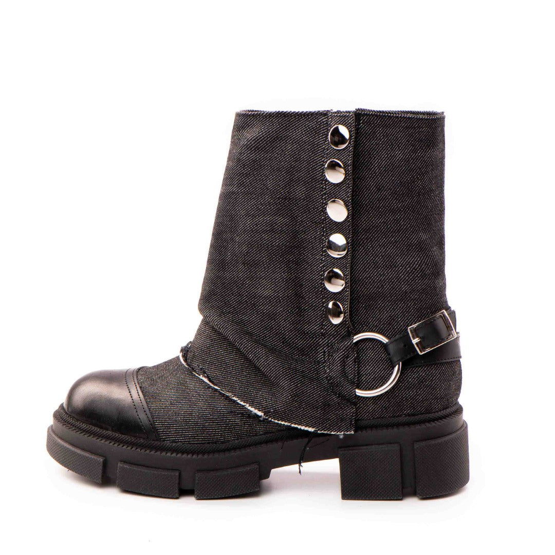 Bocanci Dama Supreme din material de Blug Black