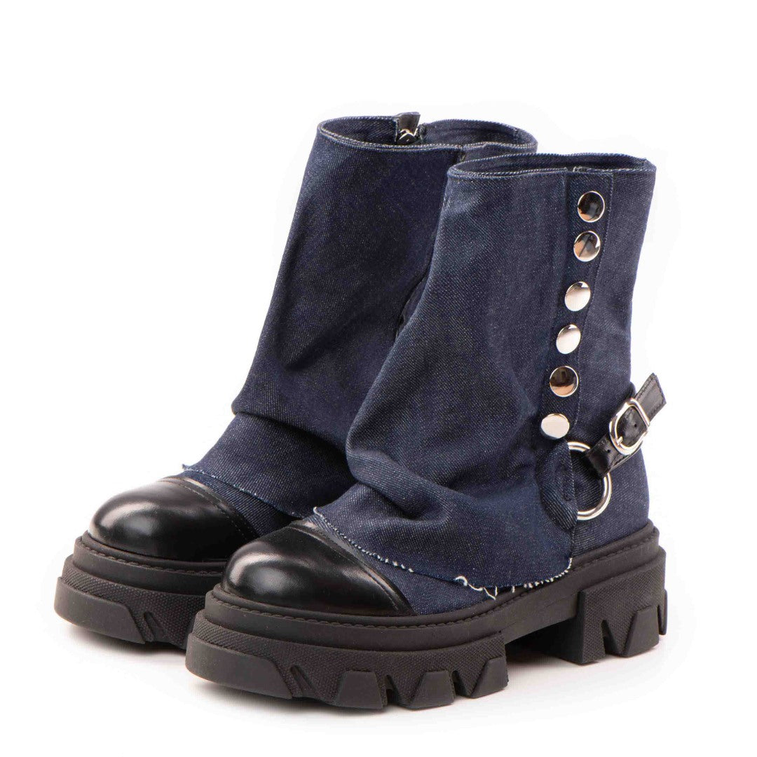 Bocanci Dama Supreme din material de Blug Blue