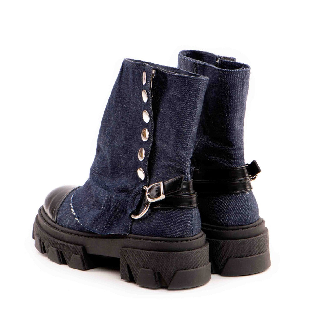 Bocanci Dama Supreme din material de Blug Blue