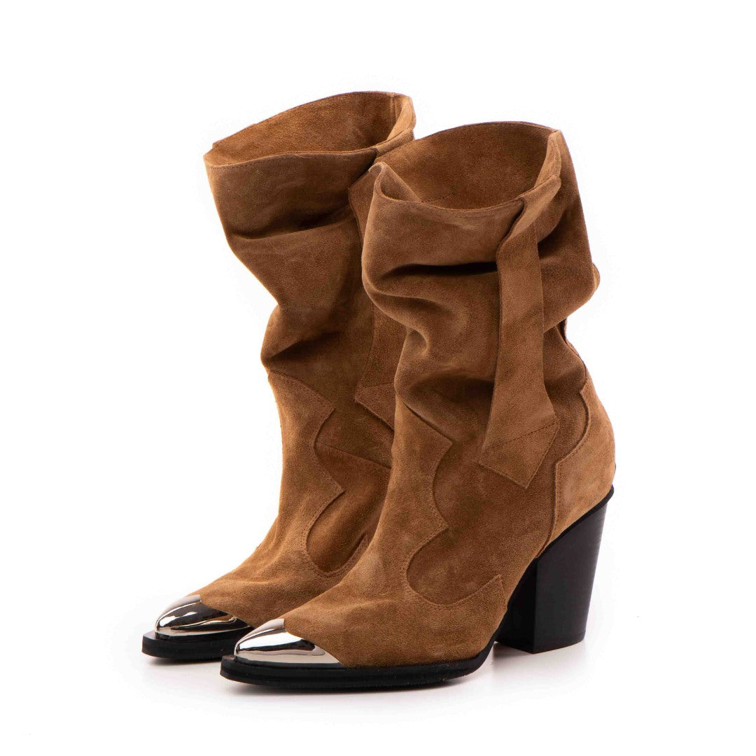 Ciocate / Botine Dama cu model fronsat Bellem Brown 8