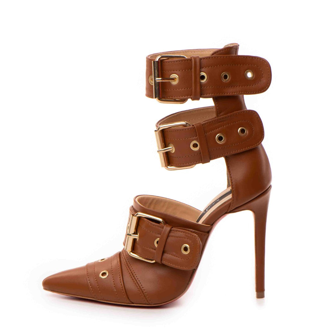 Pantofi Alora Brown din Piele Naturala