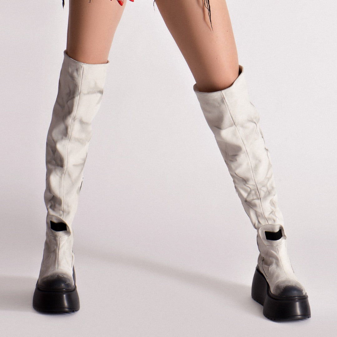 Bocanci dama inalti Dunk White