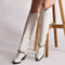 Ciocate / Botine Dama Din Piele Intoarsa Amber High White
