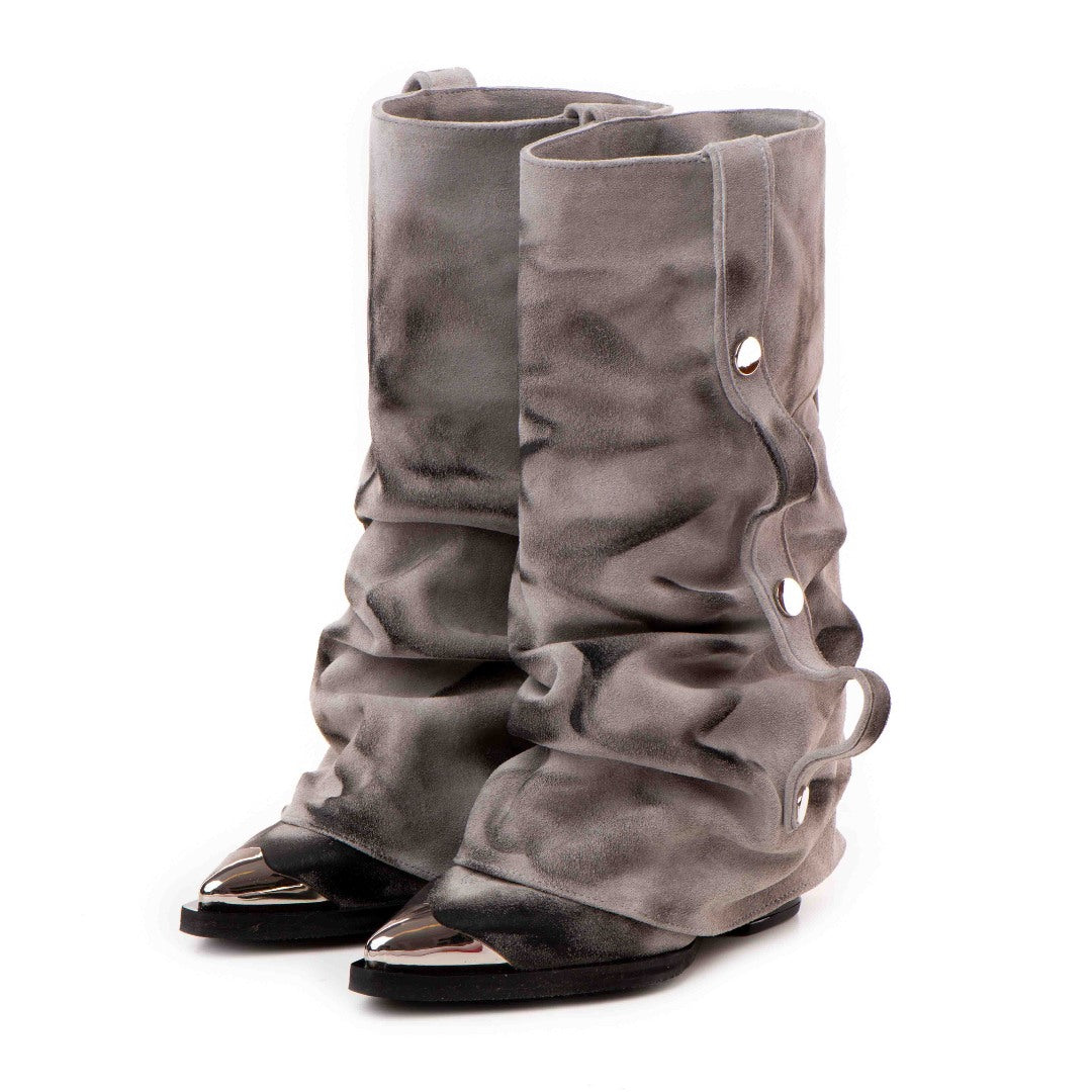 Ciocate piele intoarsa de dama Mini Myko Grey
