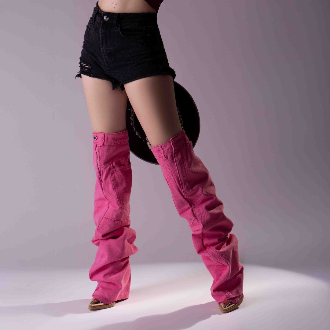 Cizme Dama Jeans Celine Pink