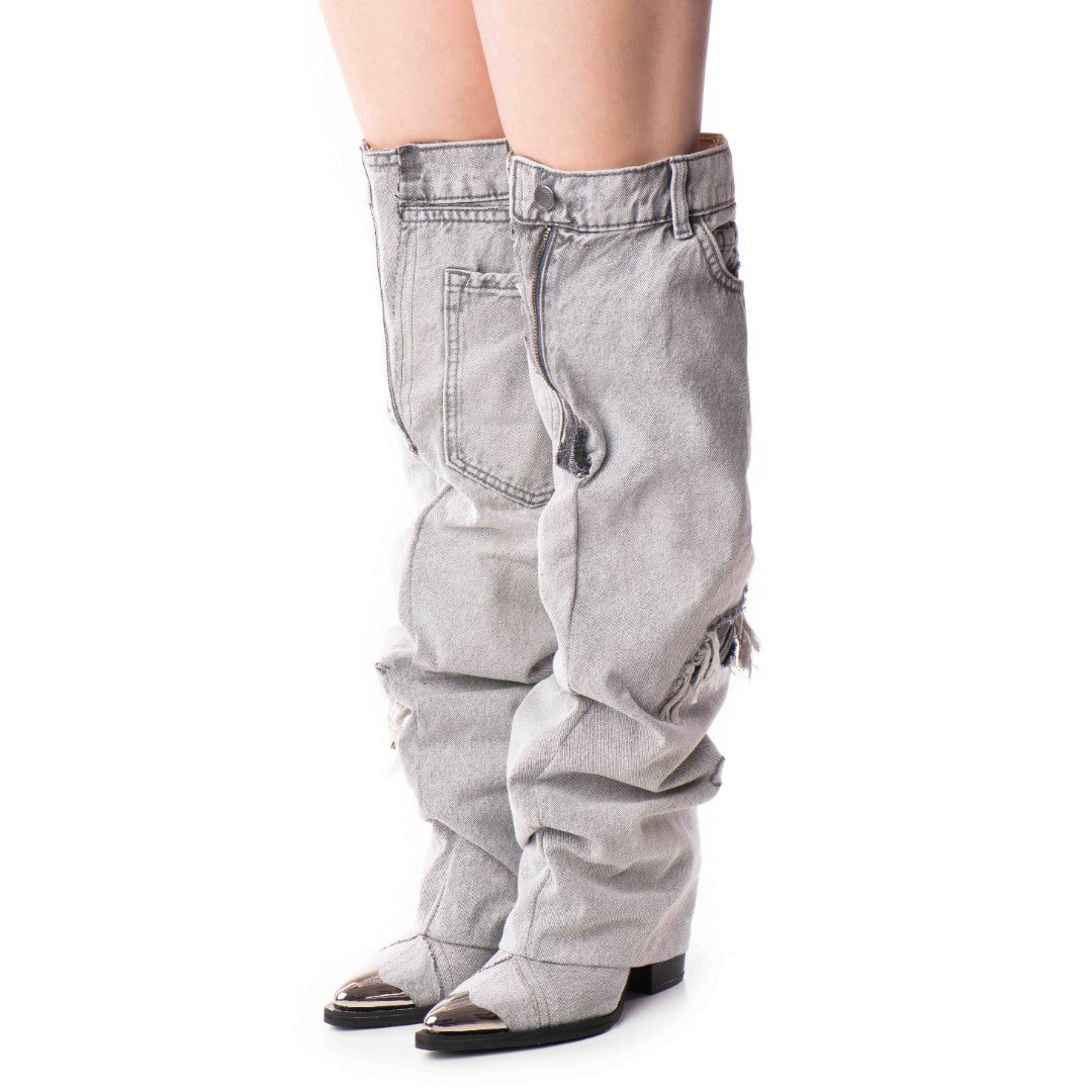 24h Cizme Dama Jeans Celine Grey