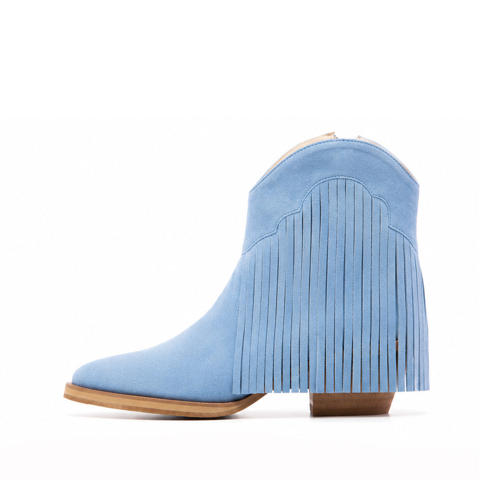 Ciocate Scurte cu Franjuri Kenya Baby Blue