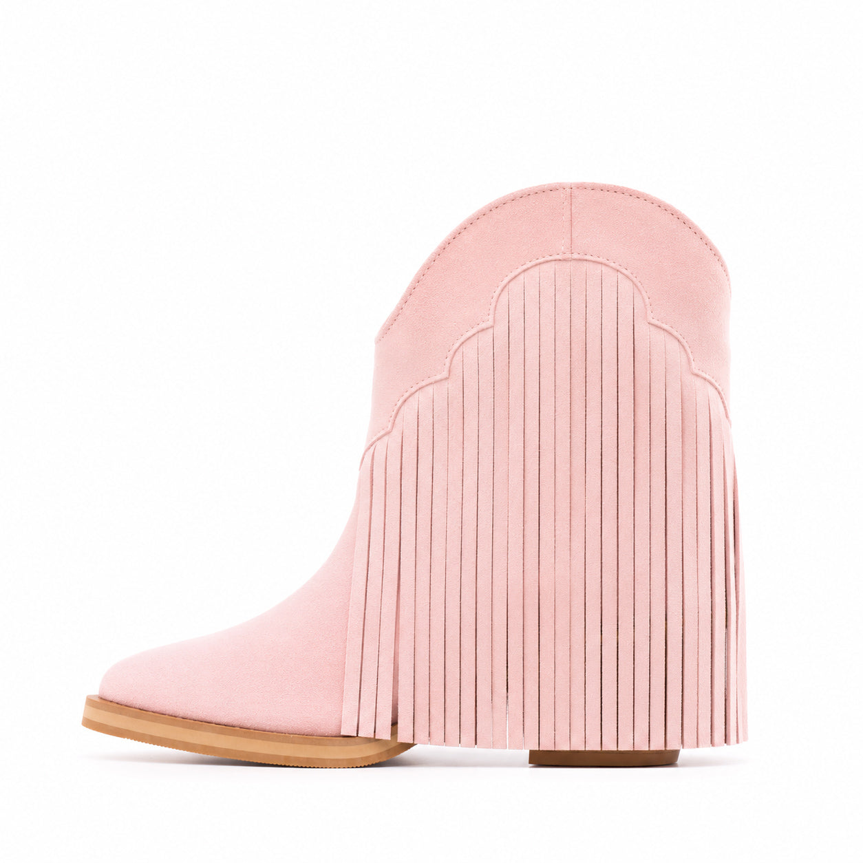 Ciocate Scurte cu Franjuri Kenya Baby Pink