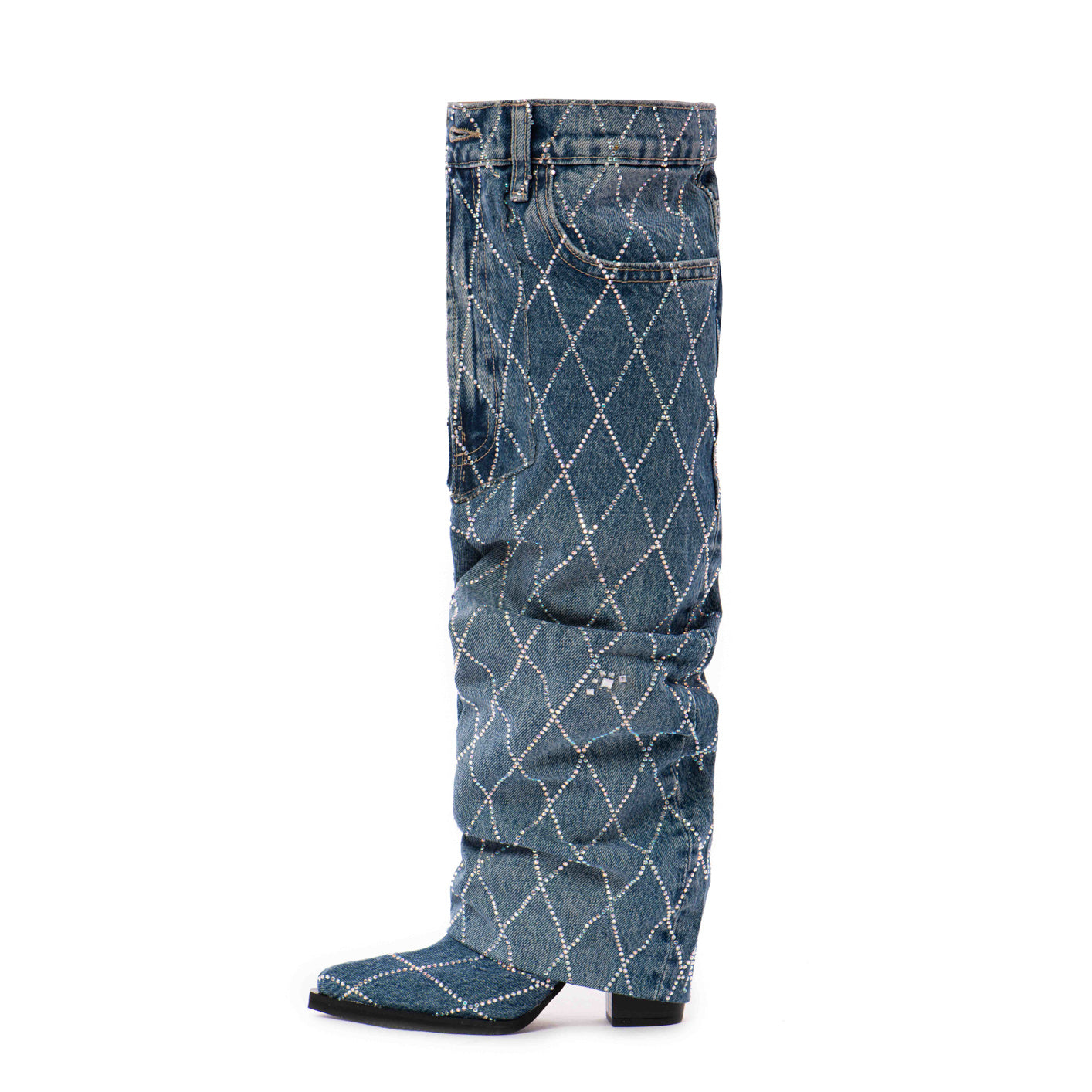 24h Cizme Dama Jeans Celine Sparkle