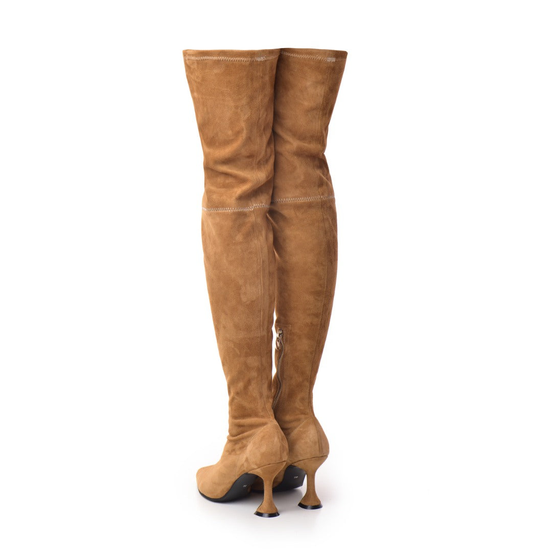 Cizme din Piele Naturala Elastica Bushra