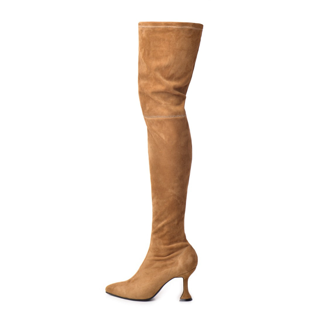 Cizme din Piele Naturala Elastica Bushra
