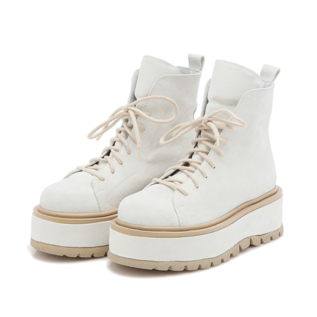 Bocanci cu talpa groasa Alpha White