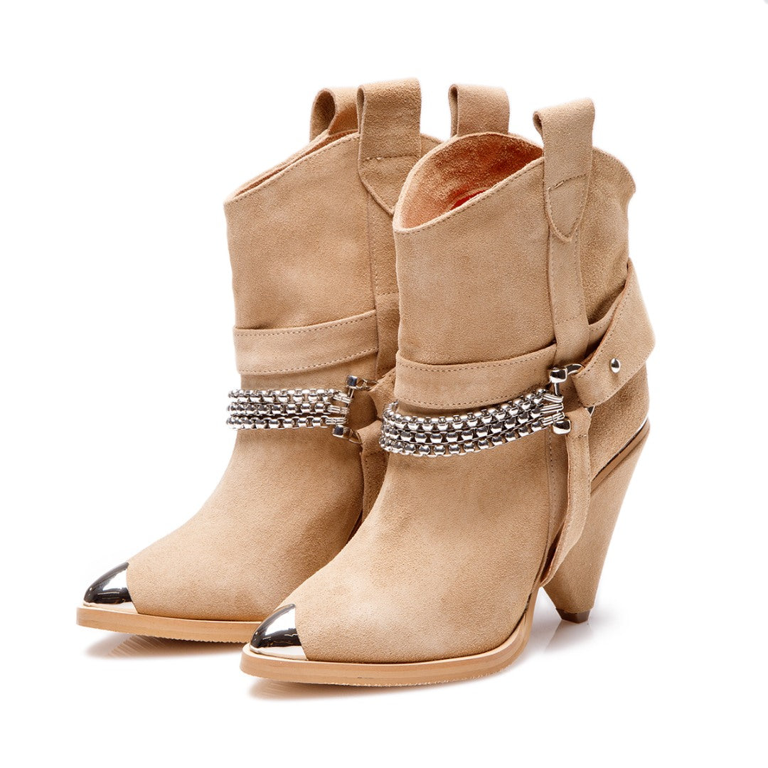 24h Ciocate / Botine Dama Karleen Mini Sand