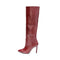 Cizme Khaite Burgundy din piele naturala