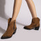 24h Women's Suede Boots / Ankle Boots Amber Brown